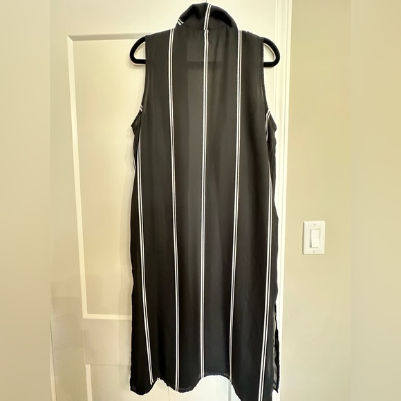 Duster cardigan - black and white stripe - Picture 2 of 3